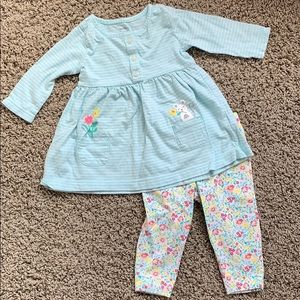 Carters baby girl Easter spring outfit floral mint